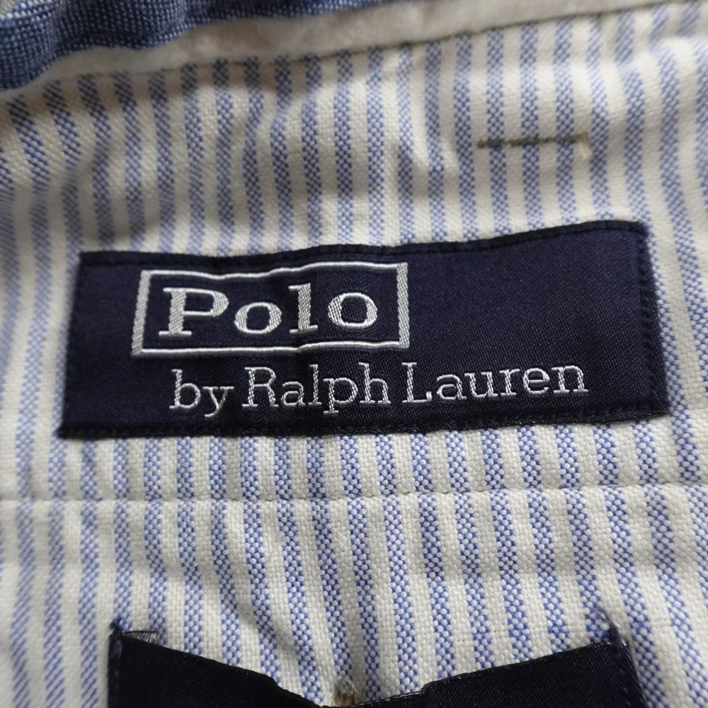 VTG Polo Ralph Lauren Pants Mens 36X32 Brown Beige Chino Trouser Pleated Preppy‎